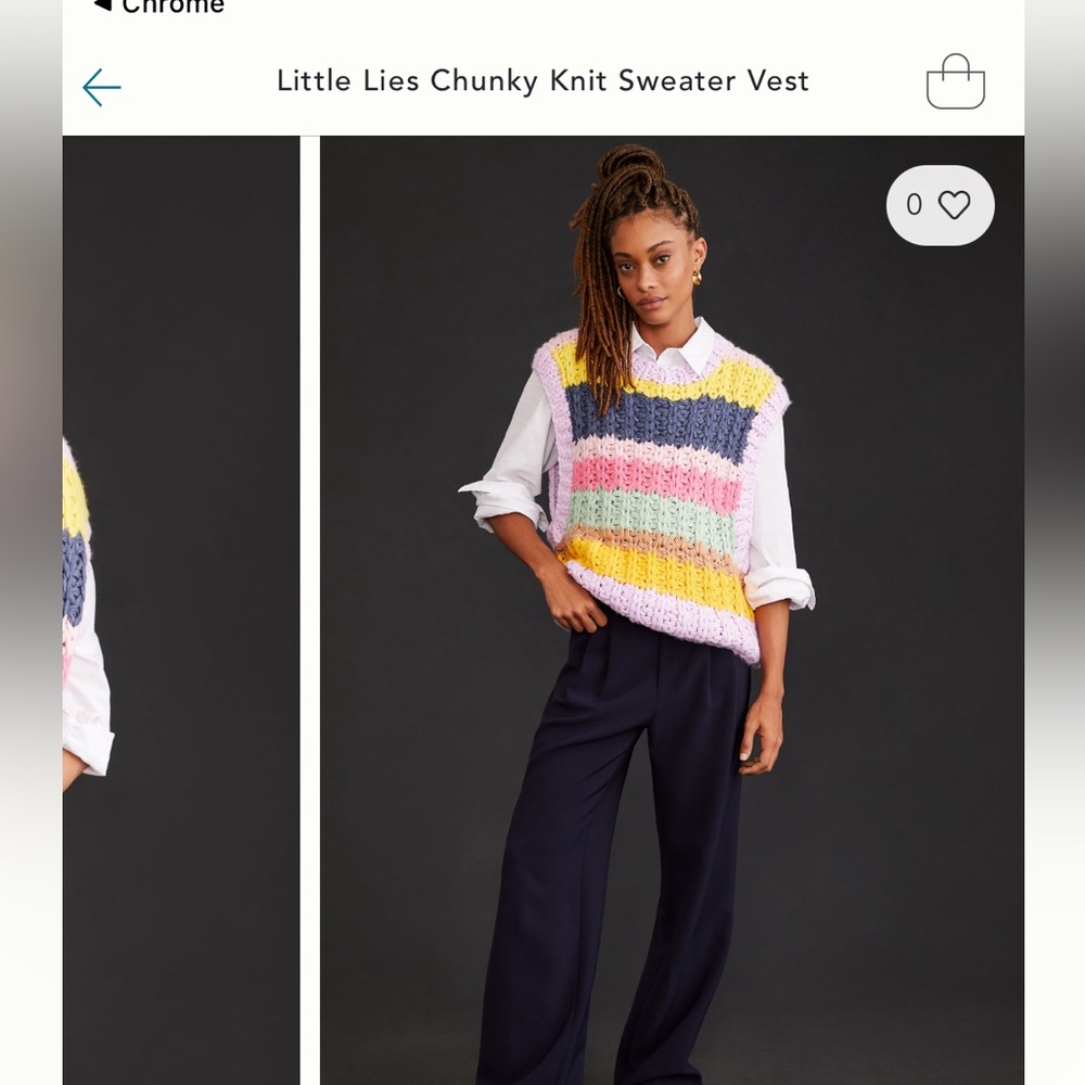 Anthropologie Little Lies sweater vest NWOT